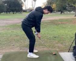 He enjoys playing golf in his free time.